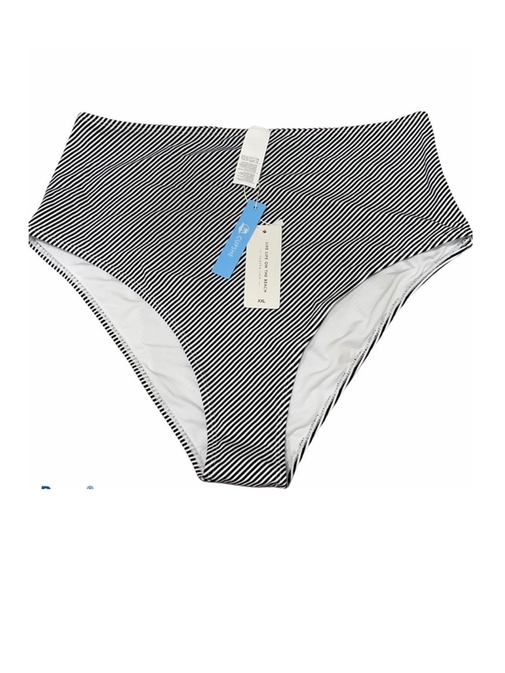 Cupshe Striped High Waisted Bikini Bottoms NWT